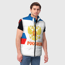 Мужской жилет Сборная РФ: гостевая форма, цвет: 3D-красный — фото 2