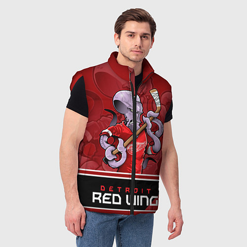 Мужской жилет Detroit Red Wings / 3D-Красный – фото 3