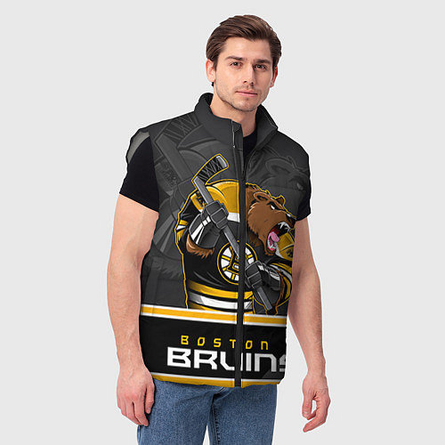 Мужской жилет Boston Bruins / 3D-Светло-серый – фото 3
