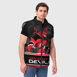Мужской жилет New Jersey Devils, цвет: 3D-светло-серый — фото 2