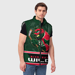 Мужской жилет Minnesota Wild, цвет: 3D-светло-серый — фото 2