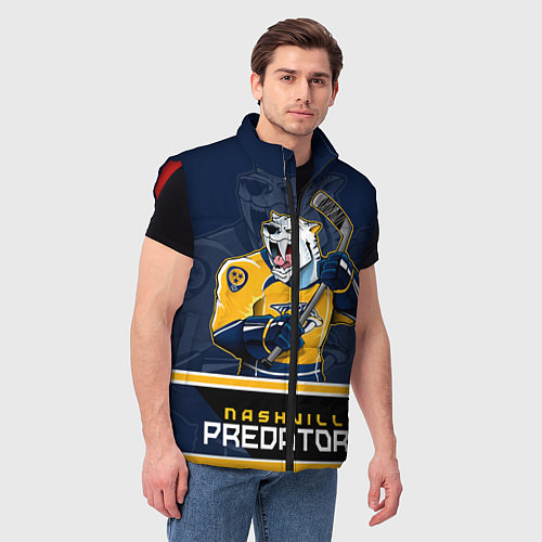 Мужской жилет Nashville Predators / 3D-Красный – фото 3