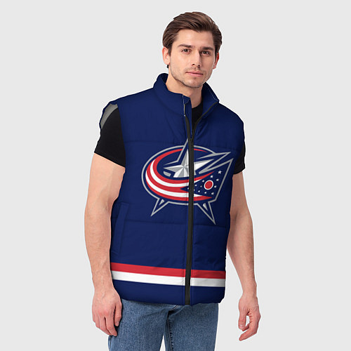 Мужской жилет Columbus Blue Jackets / 3D-Светло-серый – фото 3