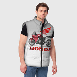 Мужской жилет Honda 2, цвет: 3D-светло-серый — фото 2