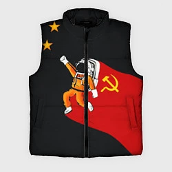 Мужской жилет Советский Гагарин, цвет: 3D-черный