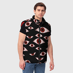 Мужской жилет Глаза, цвет: 3D-красный — фото 2