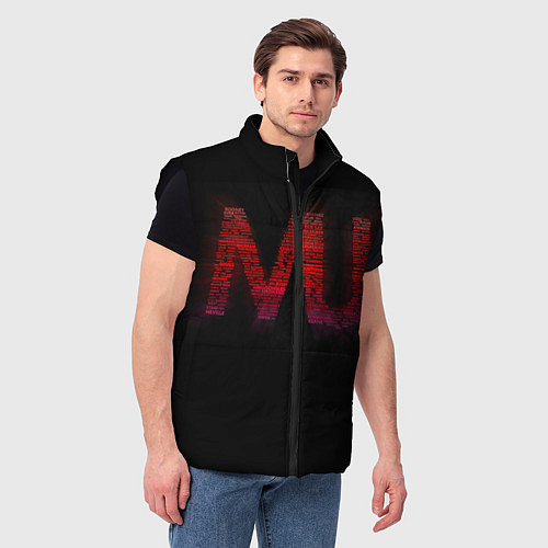 Мужской жилет Manchester United team / 3D-Черный – фото 3
