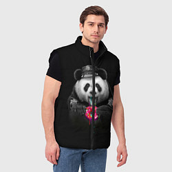 Мужской жилет Donut Panda, цвет: 3D-черный — фото 2