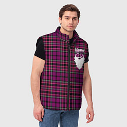 Мужской жилет Хипстер клетчатый, цвет: 3D-черный — фото 2