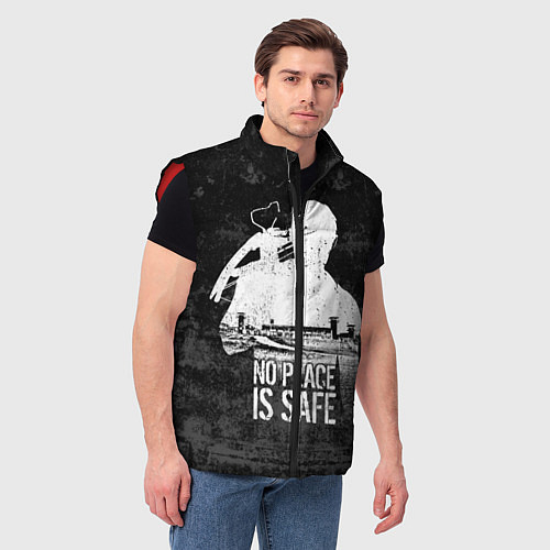 Мужской жилет No Place is Safe / 3D-Красный – фото 3