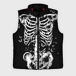 Мужской жилет Floral Skeleton, цвет: 3D-красный
