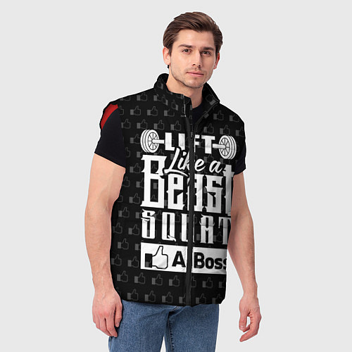 Мужской жилет Lift Like A Beast Squat / 3D-Красный – фото 3