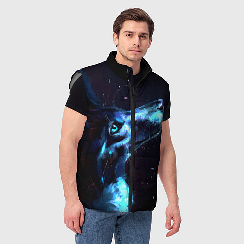 Мужской жилет Лунный волк / 3D-Светло-серый – фото 3