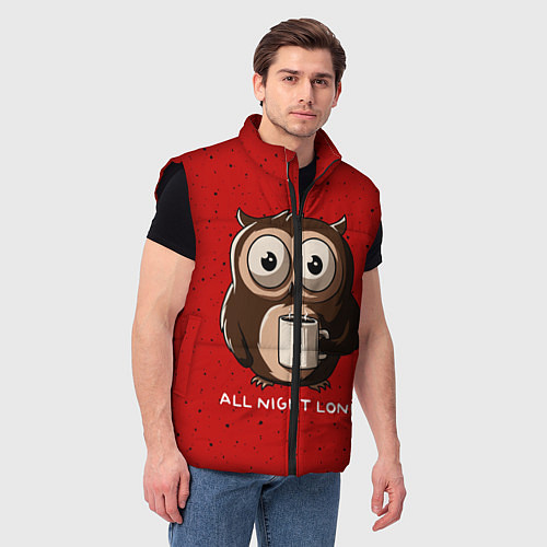 Мужской жилет Ночная сова / 3D-Черный – фото 3