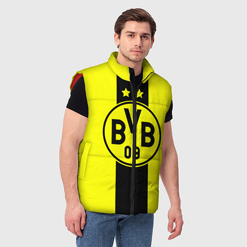 Мужской жилет BVB FC: Yellow line / 3D-Красный – фото 3