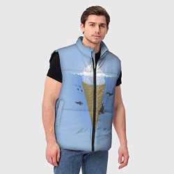 Мужской жилет Мороженое, цвет: 3D-черный — фото 2