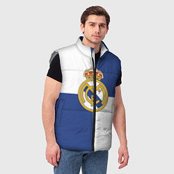 Мужской жилет Real Madrid: Blue style, цвет: 3D-светло-серый — фото 2