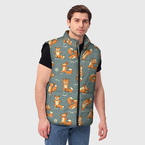 Мужской жилет Foxes Yoga / 3D-Черный – фото 3