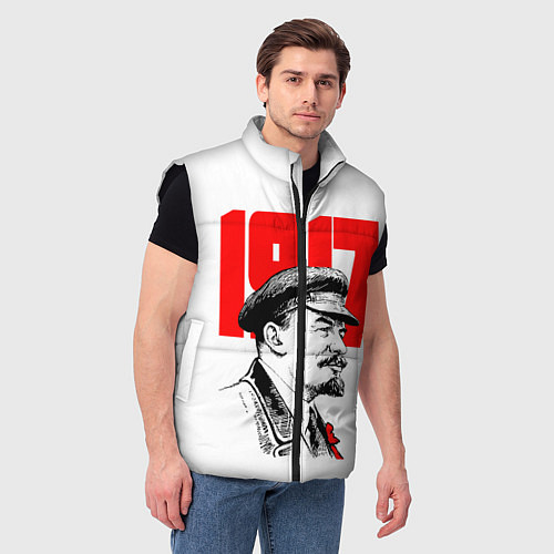 Мужской жилет Ленин 1917 / 3D-Черный – фото 3