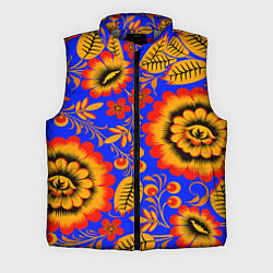Мужской жилет Хохломской узор, цвет: 3D-светло-серый