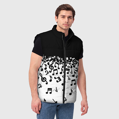 Мужской жилет Поглощение музыкой / 3D-Черный – фото 3