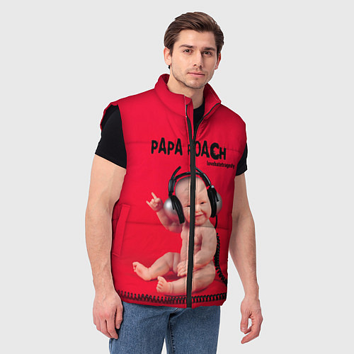 Мужской жилет Paparoach: Music Kid / 3D-Черный – фото 3