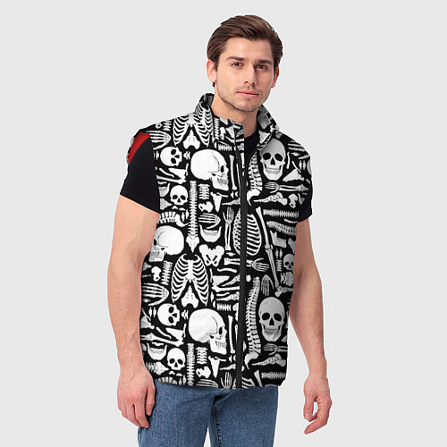 Мужской жилет Кости / 3D-Красный – фото 3