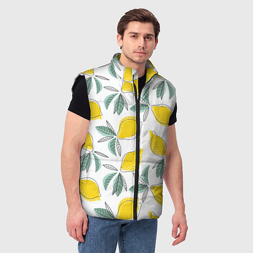 Мужской жилет Лимончики / 3D-Черный – фото 3