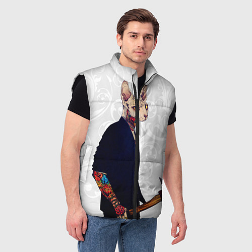 Мужской жилет Сфинкс с топором / 3D-Черный – фото 3