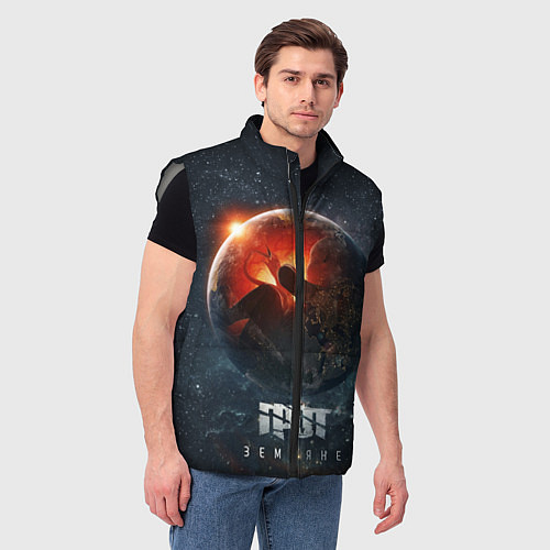 Мужской жилет ГРОТ: Земляне / 3D-Светло-серый – фото 3