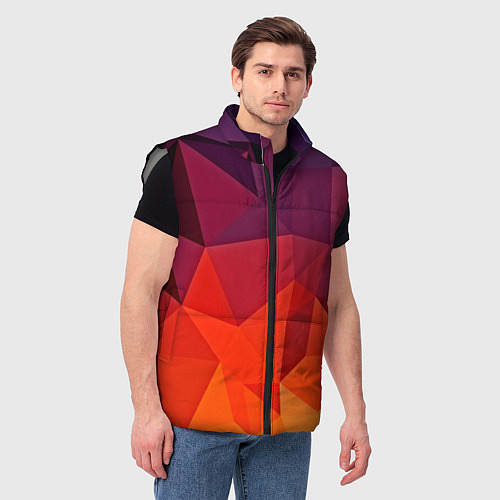Мужской жилет Geometric / 3D-Светло-серый – фото 3
