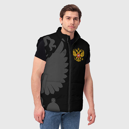 Мужской жилет Russia - Black collection / 3D-Черный – фото 3