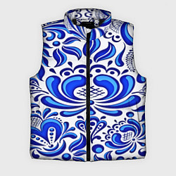 Мужской жилет Роспись гжель, цвет: 3D-черный