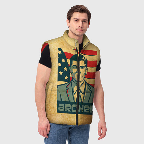 Мужской жилет Archer USA / 3D-Красный – фото 3