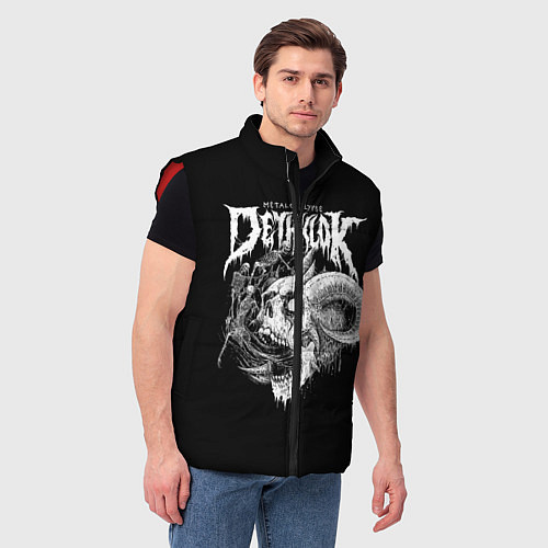 Мужской жилет Dethklok: Goat Skull / 3D-Красный – фото 3
