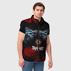 Мужской жилет Slipknot руки зомби, цвет: 3D-черный — фото 2
