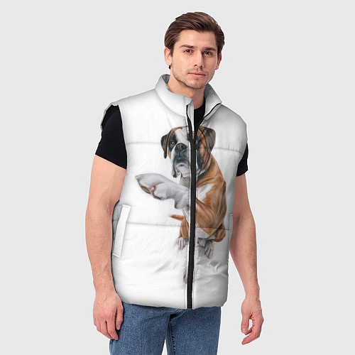 Мужской жилет Боксер / 3D-Черный – фото 3