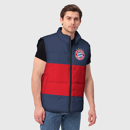 Мужской жилет Bayern Munchen - Red-Blue FCB 2022 NEW / 3D-Черный – фото 3