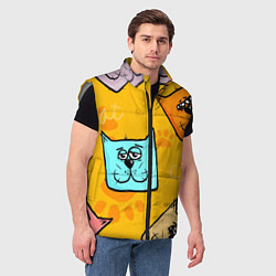 Мужской жилет Котики, цвет: 3D-светло-серый — фото 2