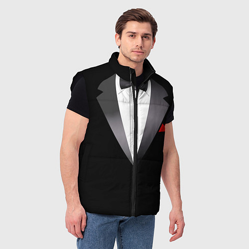 Мужской жилет Смокинг мистера / 3D-Черный – фото 3