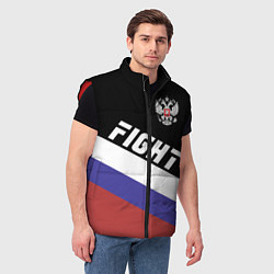 Мужской жилет Fight Russia, цвет: 3D-красный — фото 2