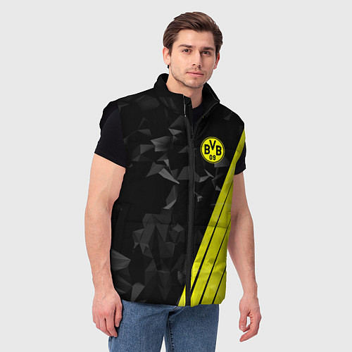 Мужской жилет FC Borussia Dortmund: Abstract / 3D-Черный – фото 3
