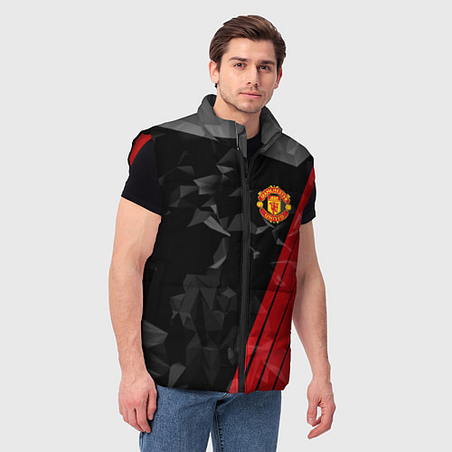 Мужской жилет FC Manchester United: Abstract / 3D-Красный – фото 3