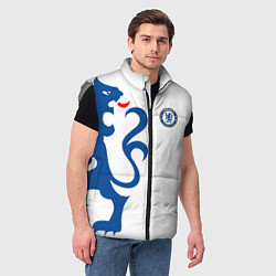 Мужской жилет FC Chelsea: White Lion, цвет: 3D-светло-серый — фото 2