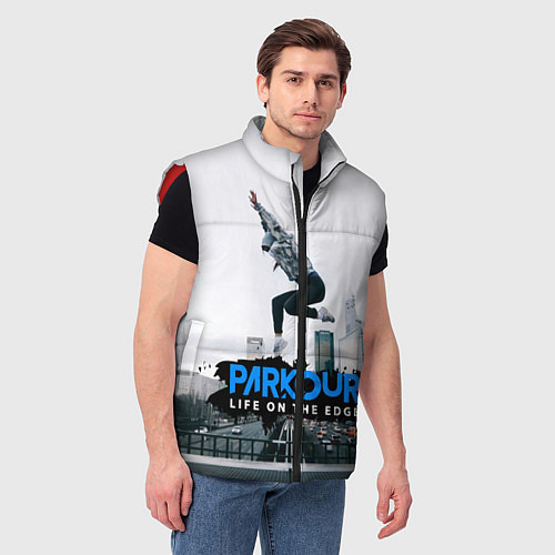 Мужской жилет Parkour: Life on the edge / 3D-Красный – фото 3