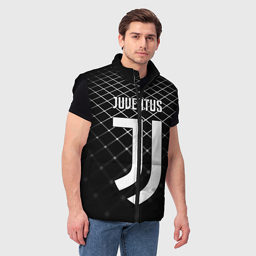 Мужской жилет FC Juventus: Black Lines / 3D-Черный – фото 3