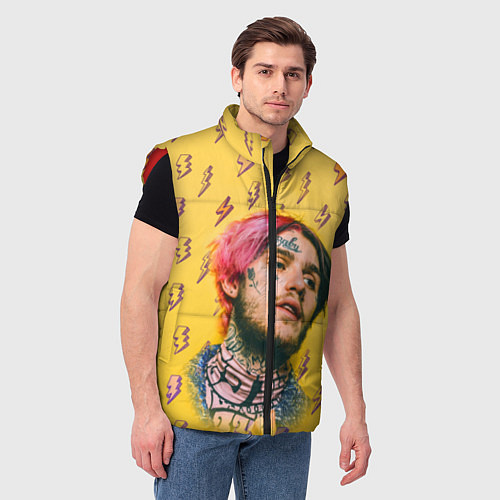 Мужской жилет Thunder Lil Peep / 3D-Красный – фото 3