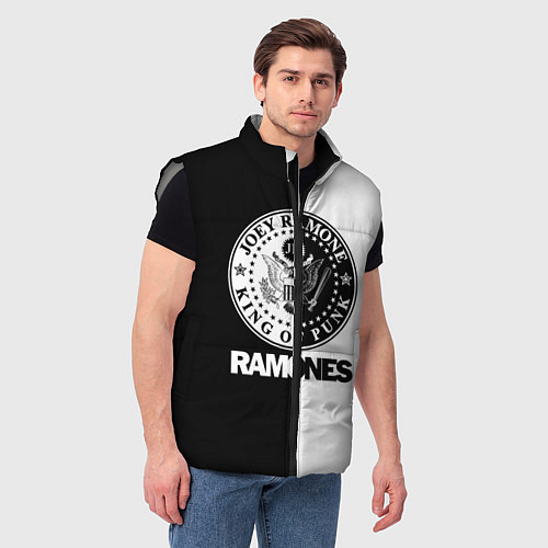 Мужской жилет Ramones B&W / 3D-Светло-серый – фото 3
