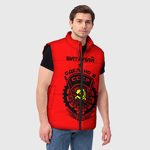 Мужской жилет Виталий: сделано в СССР / 3D-Черный – фото 3