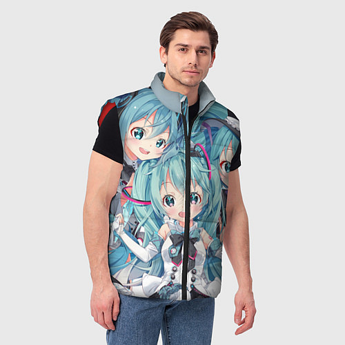 Мужской жилет Hatsune Miku / 3D-Красный – фото 3
